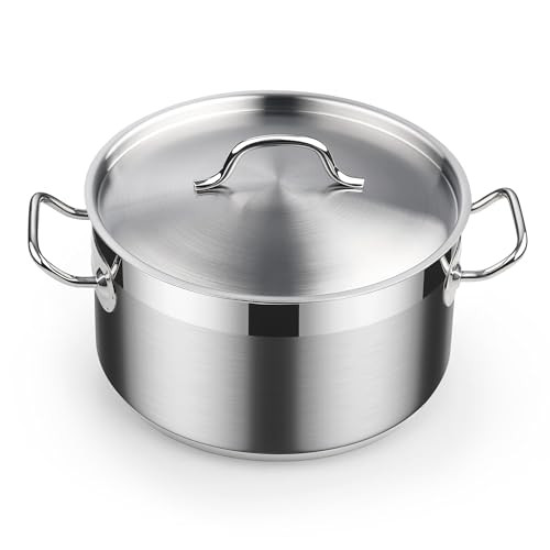 COOKS STANDARD PROFESSIONAL 6 QT STAINLESS STEEL STOCK POT, DUTCH OVEN - SILVER