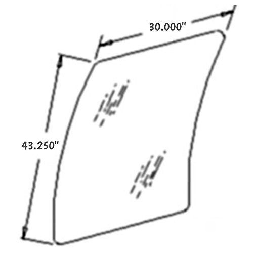 Upper Glass Windshield AT214113 Fits John Deere 80 110 120 160LC 200LC 230L New