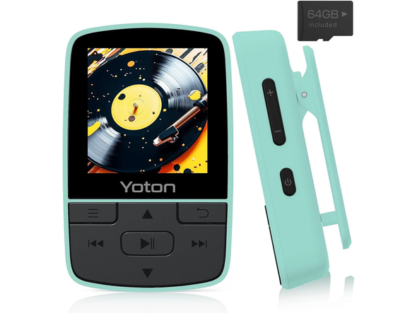 YOTON MP3 Player with Bluetooth 5.2, 64GB Storage Included, Mini Size, HiFi
