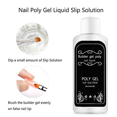 SUZO Polygel Liquid Slip Solution Nail Polygel Extension Liquid - 45ml New