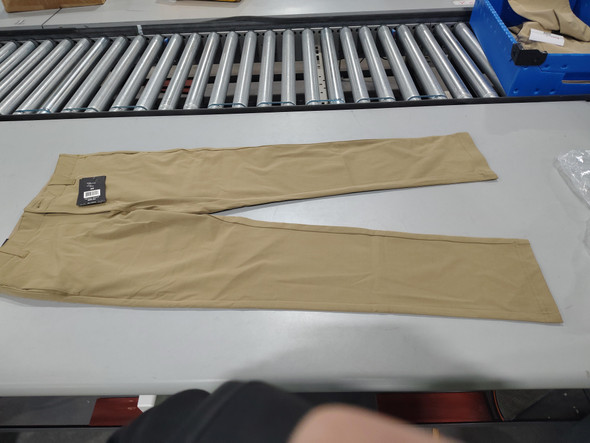 BLU ROCK STRETCH FABRIC 4-WAY FLEXIBLE STRETCH COTTON BLEND - SIZE: 30 - KHAKI New