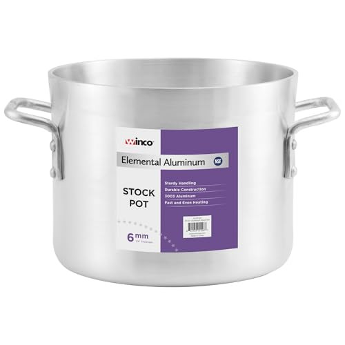 B0D91RMV2D ALHP-16 Elemental Aluminum 16 Qt Stock Pot 6mm - NEW New
