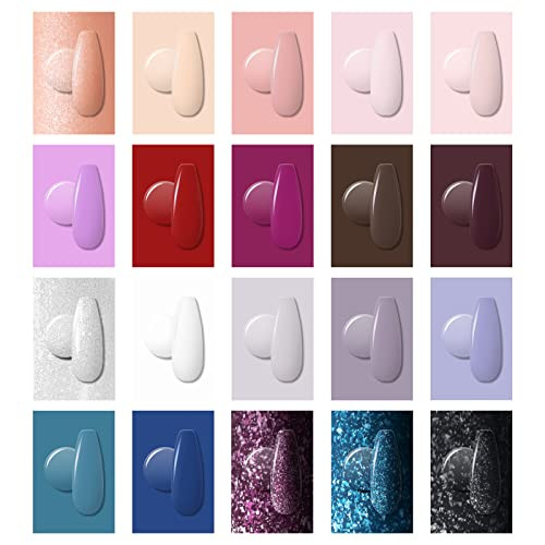Skywei Gel Nail Polish Glitter White Gray Blue Red Gel Polish Christmas Set New