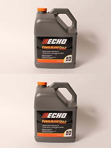 ECHO 2 PK 6450050G Powerblend Gold 1 Gallon 2-Cycle 2-Stroke Oil Blend Mix 50:1 New