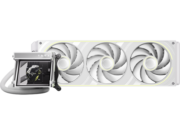TRYX Holo 360mm AIO White Holographic Visual GIPHY Built-in Asetek 280w TDP 7th