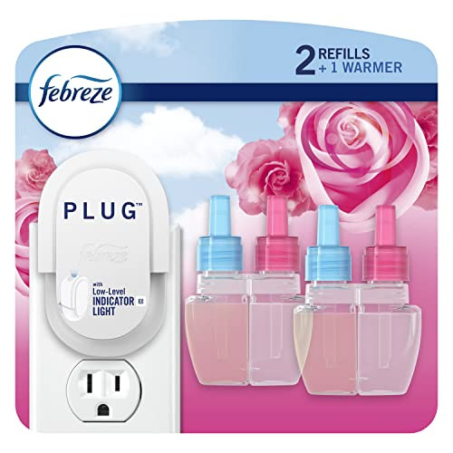 Febreze Plug in, Downy April Fresh Scent, 1 Warmer + 2 Oil Refills New