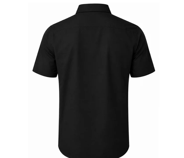 JAMES TAILOR SHORT SLEEVE KNIT BUTTON DOWN SHIRT - SIZE: MEN 2XL - BLACK New