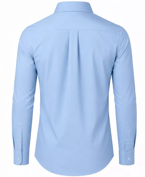 JAMES TAILORMEN' SLIM FIT LONG SLEEVE STRETCH DRESS SHIRT SIZE: 2XL - LIGHT BLUE New