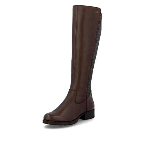Rieker Z9591 Faith Women's Tall Boots Ebony/Moro/Ebony 6-6.5 M US New