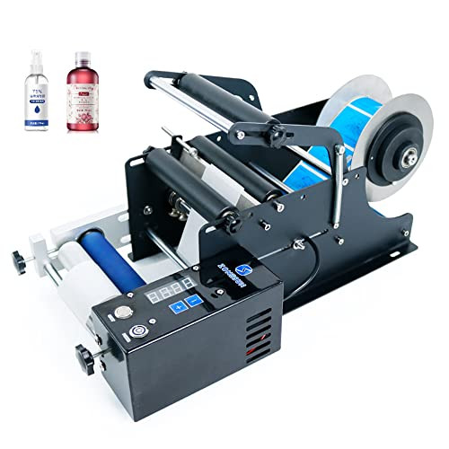 ZONEPACK Semi Auto Electric Round Bottle Labeling Machine Sticker Applicator New