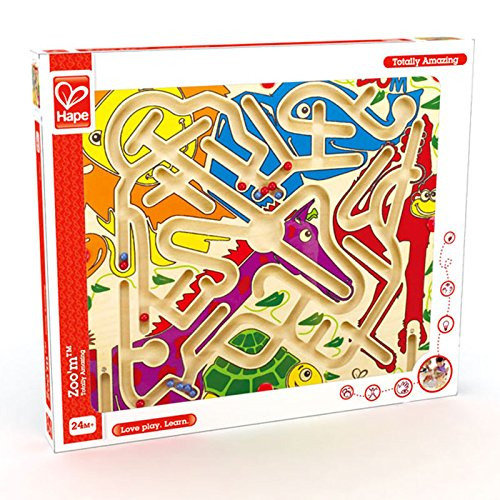 Hape Zoo’m Magnetic Wooden Bead Maze Puzzle Durable Two Player Wooden Puzzle New