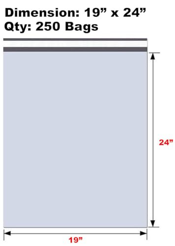 iMBAPrice 250 - 19x24 Premium Matte Finish White Poly Mailers Envelopes New