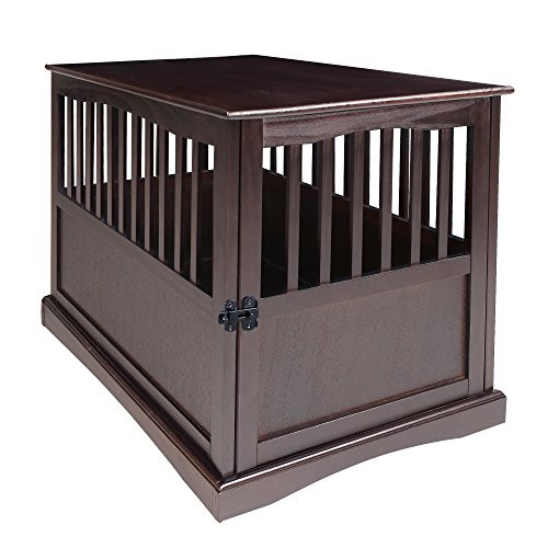 CASUAL HOME WOODEN LARGE PET CRATE, END TABLE, ESPRESSO, 24 X 36.5 X 29.5