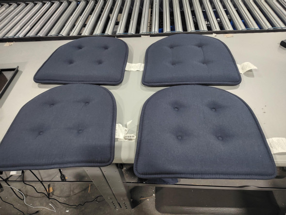 GENERIC U-SHAPED CHAIR CUSHIONS 16X17, 4-PACK - DARK BLUE