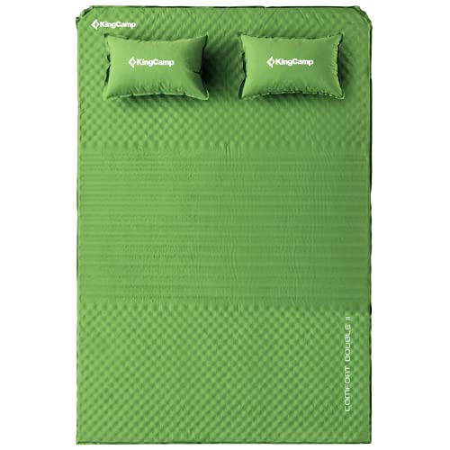 KingCamp Double Sleeping Pad Self Inflating Camping 2 Person Foam Mattress New