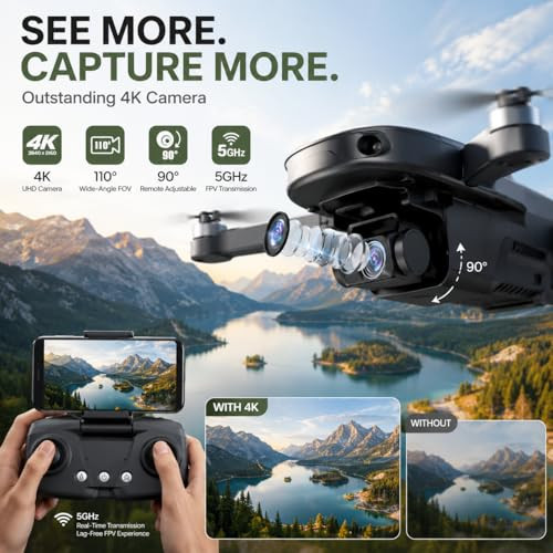 Holy Stone HS175D GPS Drone with 4K Camera - Black