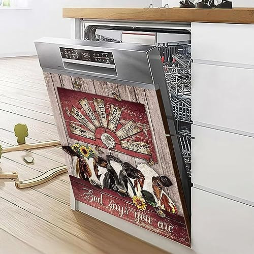 Farmhouse Cows Dishwasher Cover Magnet Sticker Bird Animal Home Decor New