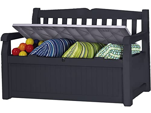 Bogota Resin Garden Bench 265 L 140 x 60 x 84 cm Anthracite B0BPY53SYC - NEW New