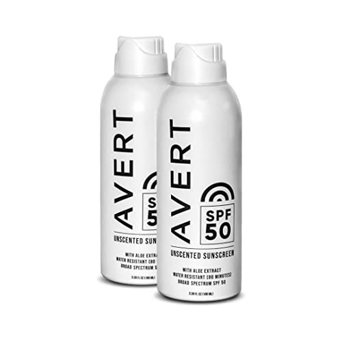 AVERT Original SPF 50 Sunscreen Spray UVB & UVA Protection No White Cast New
