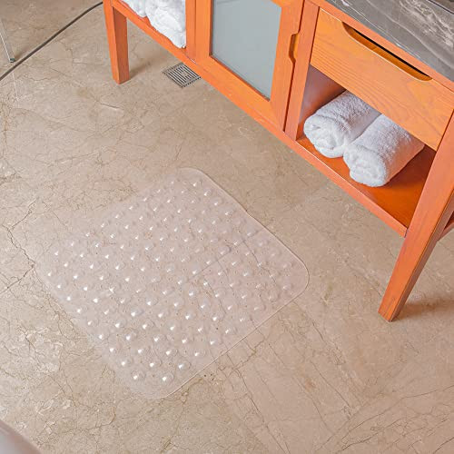 YJ Bath Mat for Tub Bath Soft Non-Slip Drain Holes Suction Cups B08RRVYMNC New