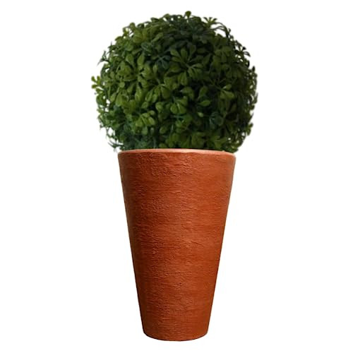 Elly Décor 12 inch Round Planter Pot, 12"x 18" Tall, B0B3552KNR - Terracotta New