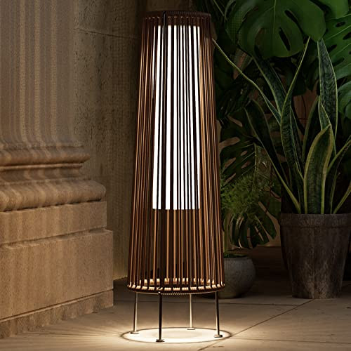 Grand patio Outdoor Solar Floor Lamp Wicker Solar Light Outdoor Waterproof New
