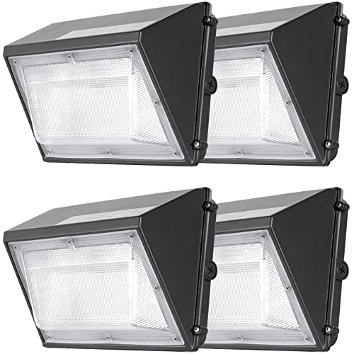 ZJOJO 4 Pack 120W New LED Wall Pack Dusk-to-Dawn Photocell B07RQRH9X8 - Black New