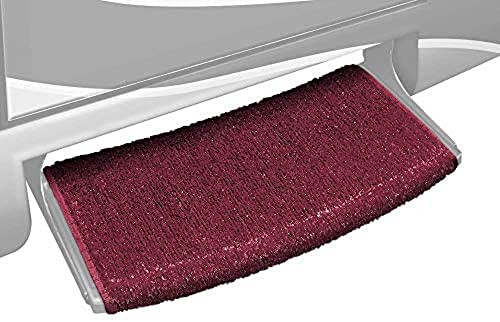 Prest-O-Fit 2-0207 Wraparound Radius RV Step Rug Burgundy Wine 22In Wide New