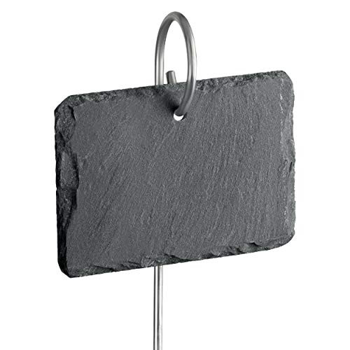 GardenMate 10-Pack Nature Style Slate Plant Labels 4"x2 3/4" 22" Stainless Steel New
