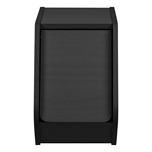 IRIS USA Narrow Modular Wood Stacking Storage Box SBD-N - Black New