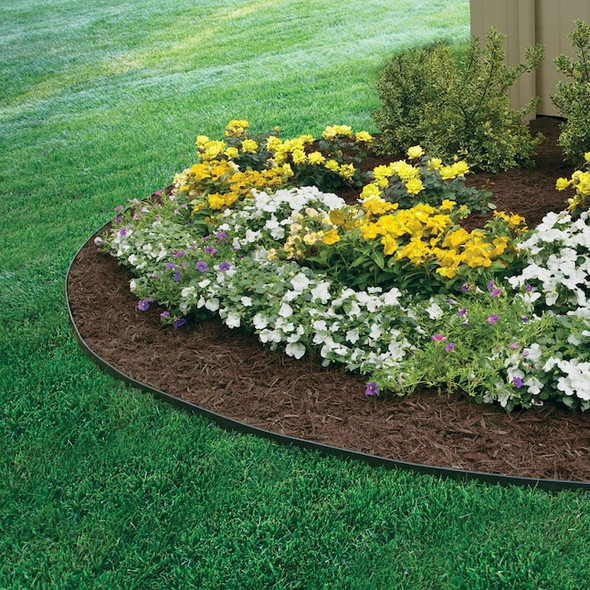 EASYFLEX 40-FT X 1.5" NO-DIG BLACK PLASTIC LANDSCAPE EDGING ROLL STAKES - BLACK New