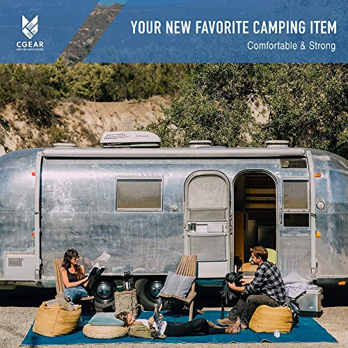 CGEAR Original RV Sand-Free Outdoor Mat – M 14’ x 8’ – Blue/Green New