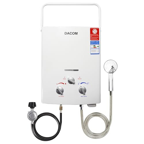 DACOM 6L Tankless Water Heater 1.58 Gpm Hot Water Shower Overheat - NEW New