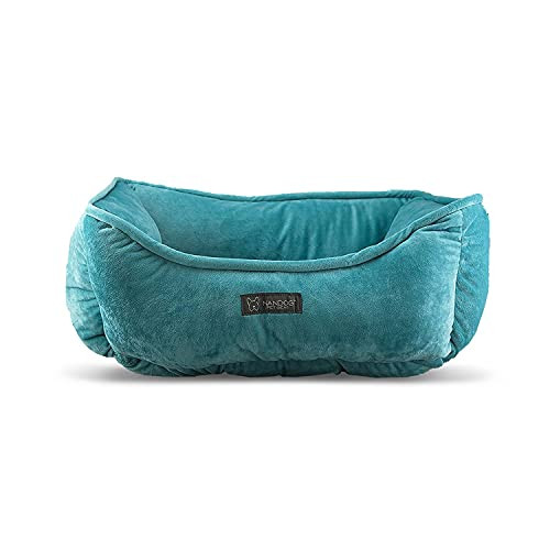 NANDOG Cloud Cat/Dog Bed Small to Medium Breeds, 25”x21”x10” (B09323L6Z3) - Turq New