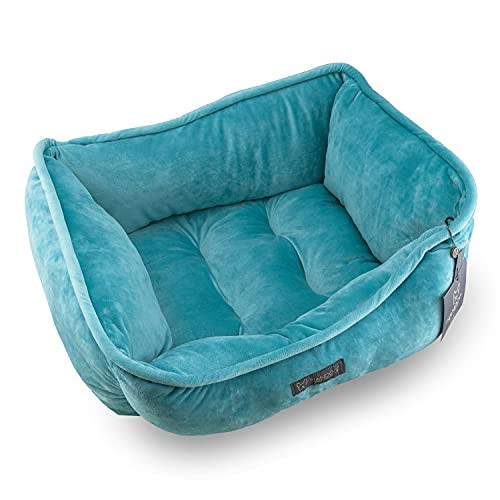 NANDOG Cloud Cat/Dog Bed Small to Medium Breeds, 25”x21”x10” (B09323L6Z3) - Turq New