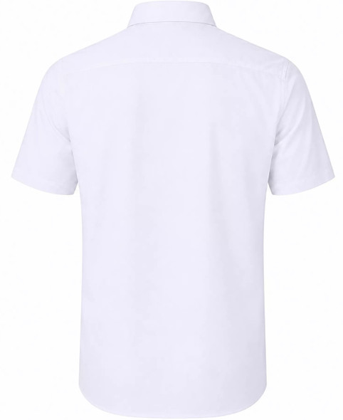 JAMES TAILOR SHORT SLEEVE DRESS SHIRT - SIZE: MEN 3XL - WHITE