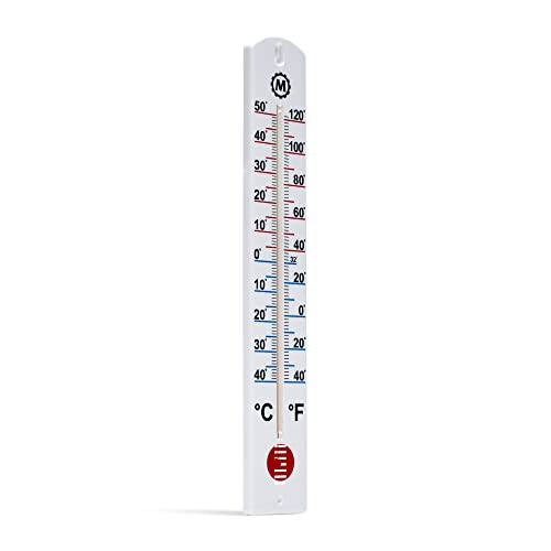 MARATHON Vertical Outdoor Wall Thermometer, 16 Inch Weather-Resisting Gauge New