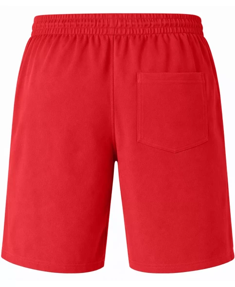 JUMP START MEN'S PERFORMANCE TRAINING SHORTS WITH ZIPPER POCKETS - SIZE: L - RED New