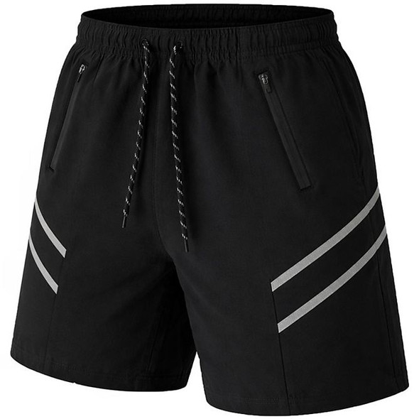 JUMP START MEN'S PERFORMANCE TRAINING SHORTS WITH ZIPPER POCKETS SIZE: M - BLACK