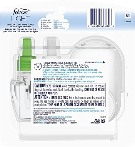 Febreze Light Plug Bamboo Starter Kit with Fade Defy Technology Pack of 2 New