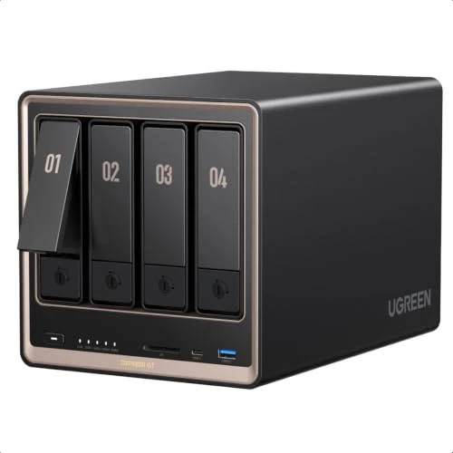 UGREEN NASYNC DXP4800 GT 4-BAY NAS, AMD RYZEN EMBEDDED R2514 - GRAY New