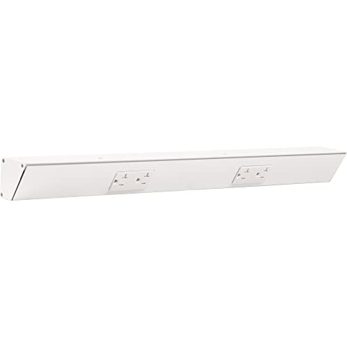 Task Lighting TR Series Angle Power Strip, 24" 2 Dual Receptacles, 2pk - White New