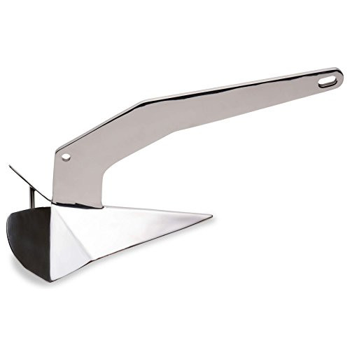 Norestar Stainless Steel Wing Boat Anchor Delta Style Plow Anchor 22 lbs Silver New