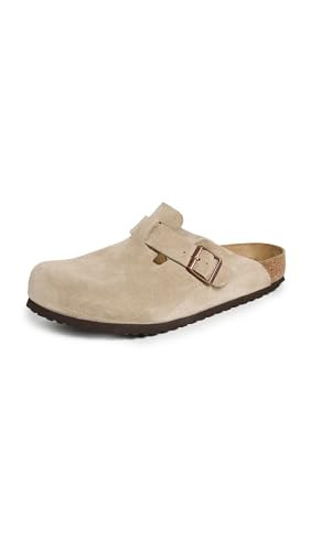 BIRKENSTOCK MEN'S BOSTON SOFT FOOTBED CLOG TAUPE SUEDE SIZE 46 EU New