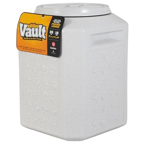 GAMMA2 VITTLES VAULT PET FOOD STORAGE CONTAINER, FITS UP TO 35LBS - OFF-WHITE New