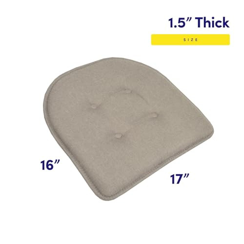 Sweet Home Collection Chair Cushion Memory Foam Pads U-Shaped - Set of 2 New