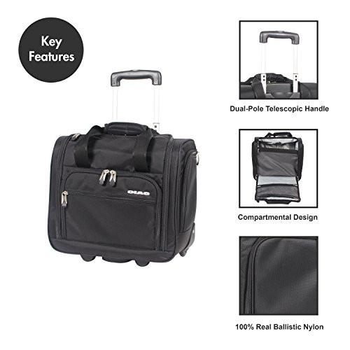 Ciao Underseat Luggage Collection Small Lightweight 15" Bag Wheels B07H8K1GHB New