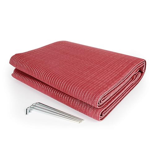 B001Y8QVDM Camco 42882 Reversible Design 6 by 9 Foot Outdoor Camping Burgundy New