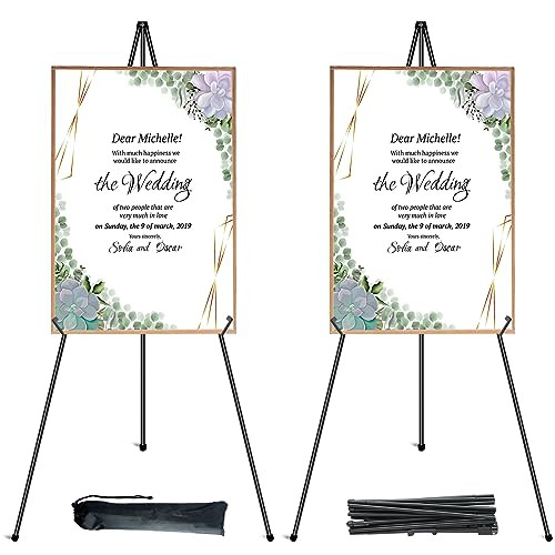 Artist Easel Stand with Tray, Aluminum Easel Stand Tripod for Painting - Black New