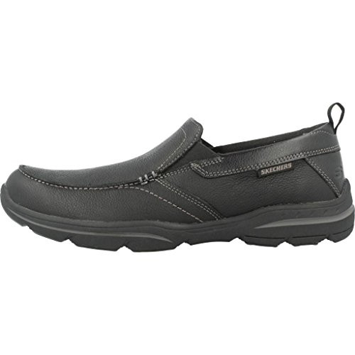 SKECHERS MEN'S RELAXED FIT HARPER FORDE SLIP-ON LOAFER SIZE MEN 14 - BLACK